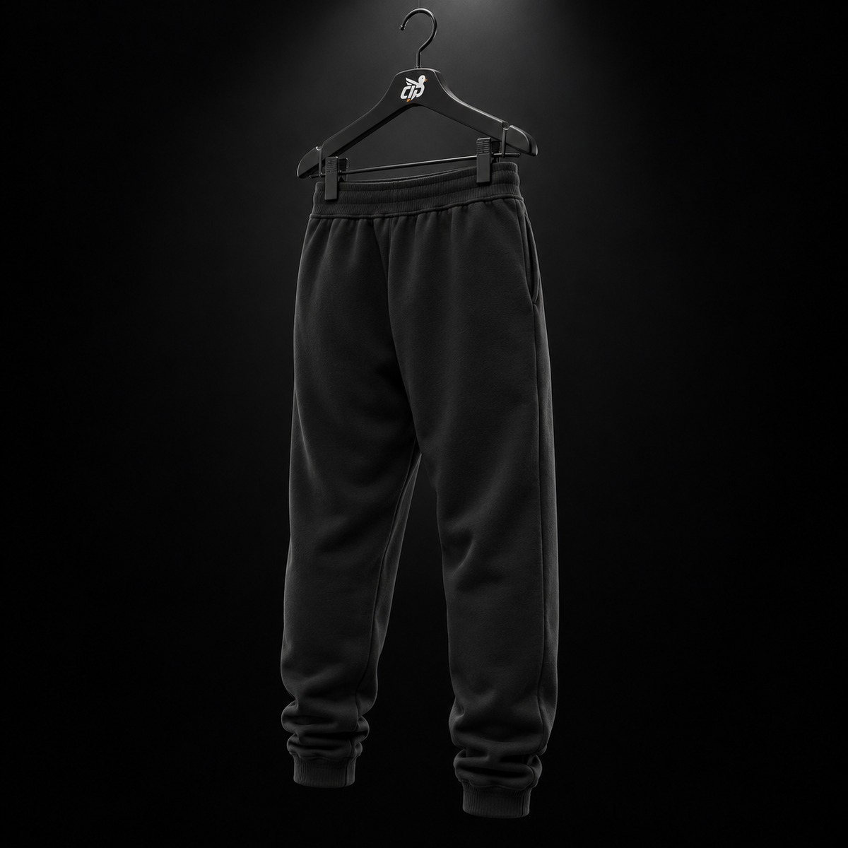 Gymshark Essential Oversized Joggers Black, vista trasera — Crazy!Duck Hype
