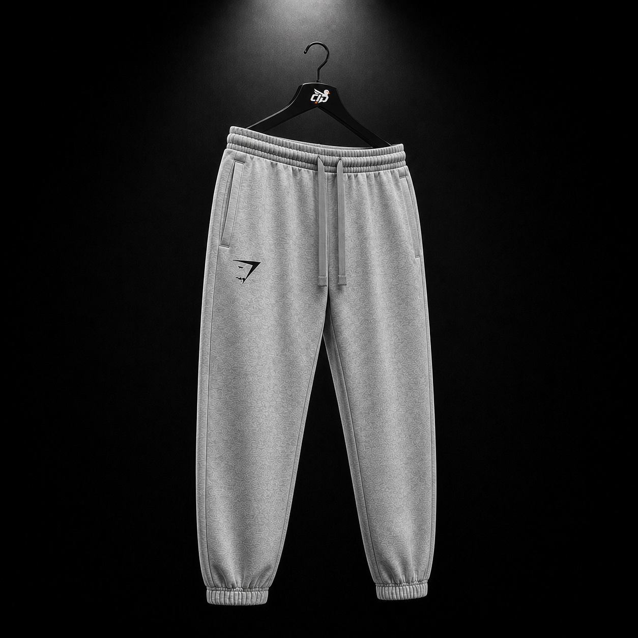 Gymshark Essential Oversized Joggers Charcoal Grey Marl, vista completa — Crazy!Duck Hype