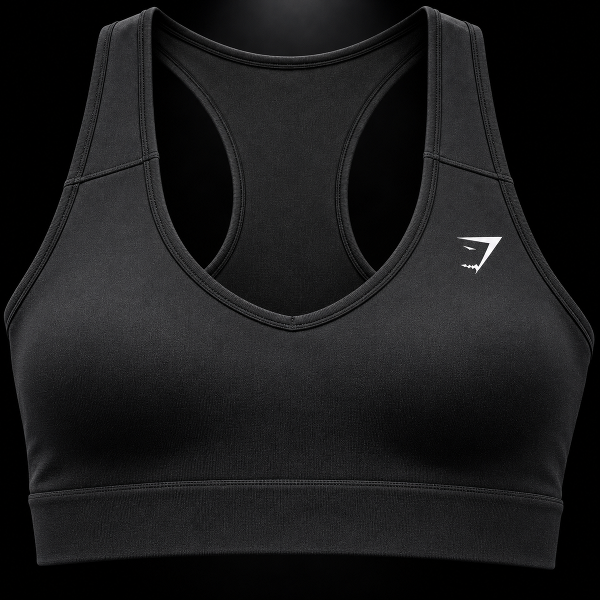 Gymshark Everyday Seamless Crop Tank Black, detalle de tirantes y diseño — Crazy!Duck Hype