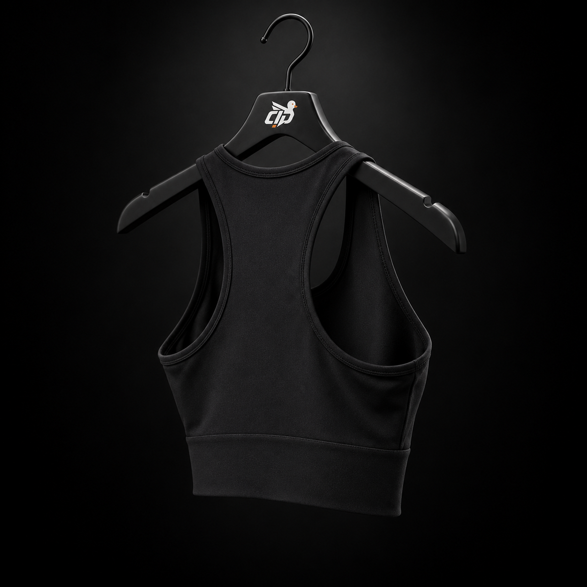 Gymshark Everyday Seamless Crop Tank Black, vista trasera — Crazy!Duck Hype
