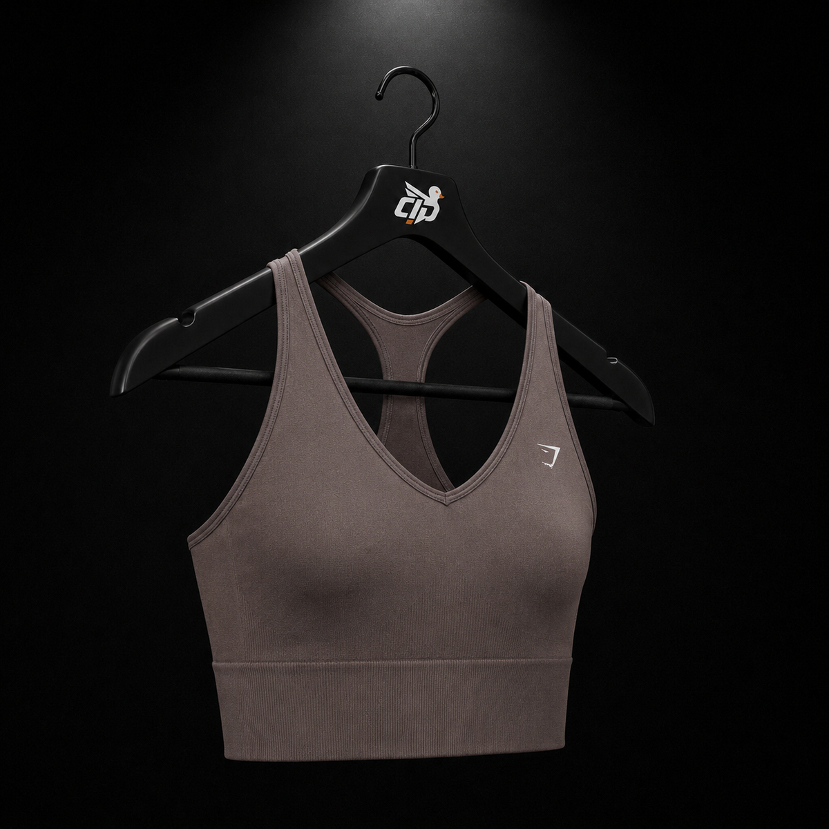 Gymshark Everyday Seamless Crop Tank Cool Brown, vista completa — Crazy!Duck Hype