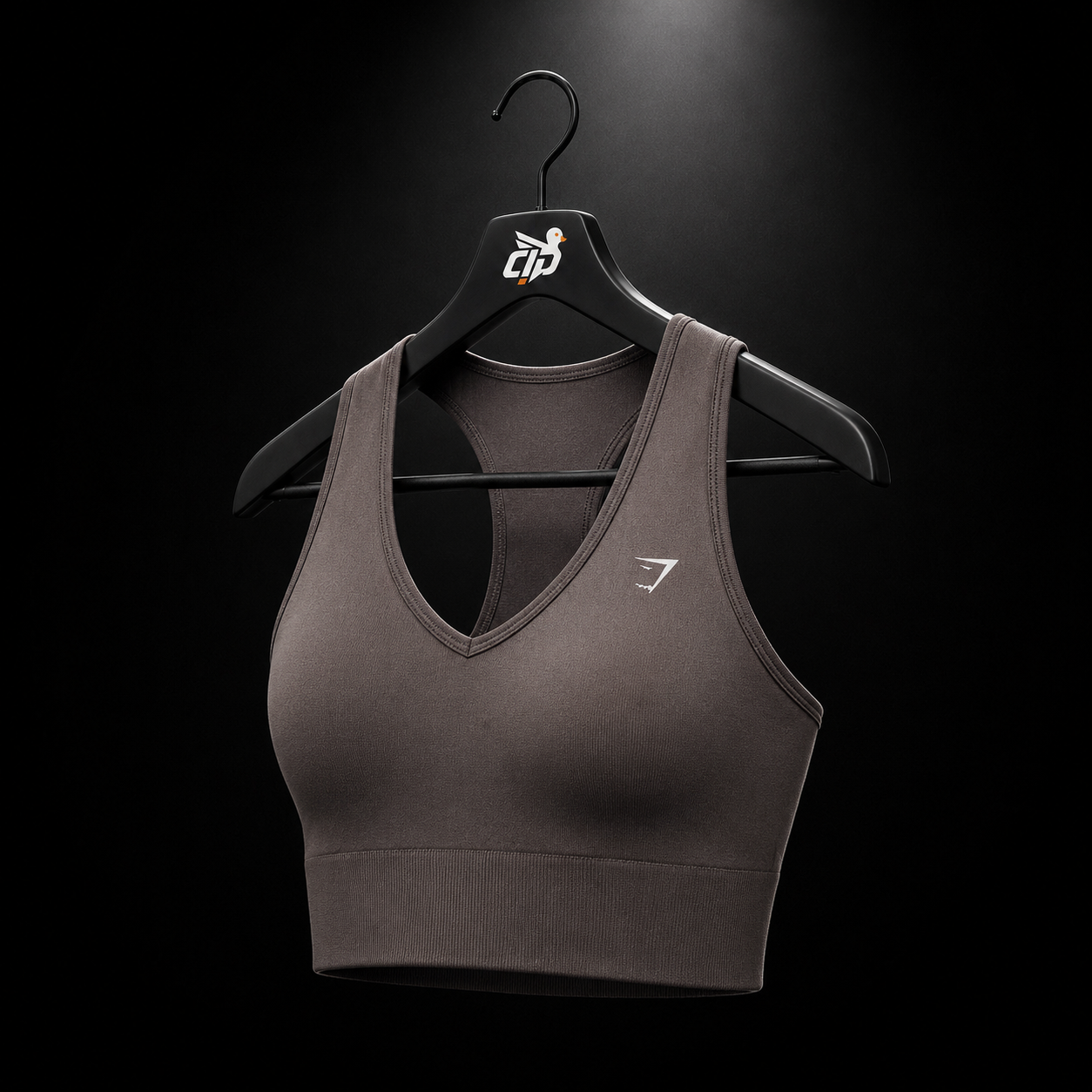 Gymshark Everyday Seamless Crop Tank Cool Brown, vista trasera — Crazy!Duck Hype