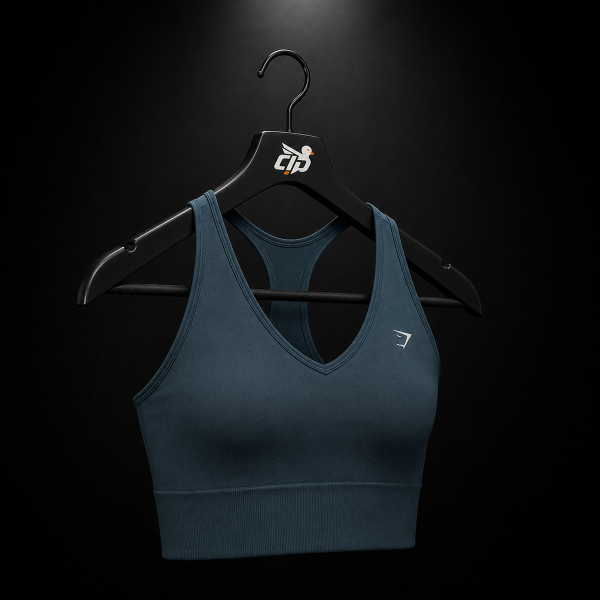 Gymshark Everyday Seamless Crop Tank GS Stealth Blue, vista completa — Crazy!Duck Hype