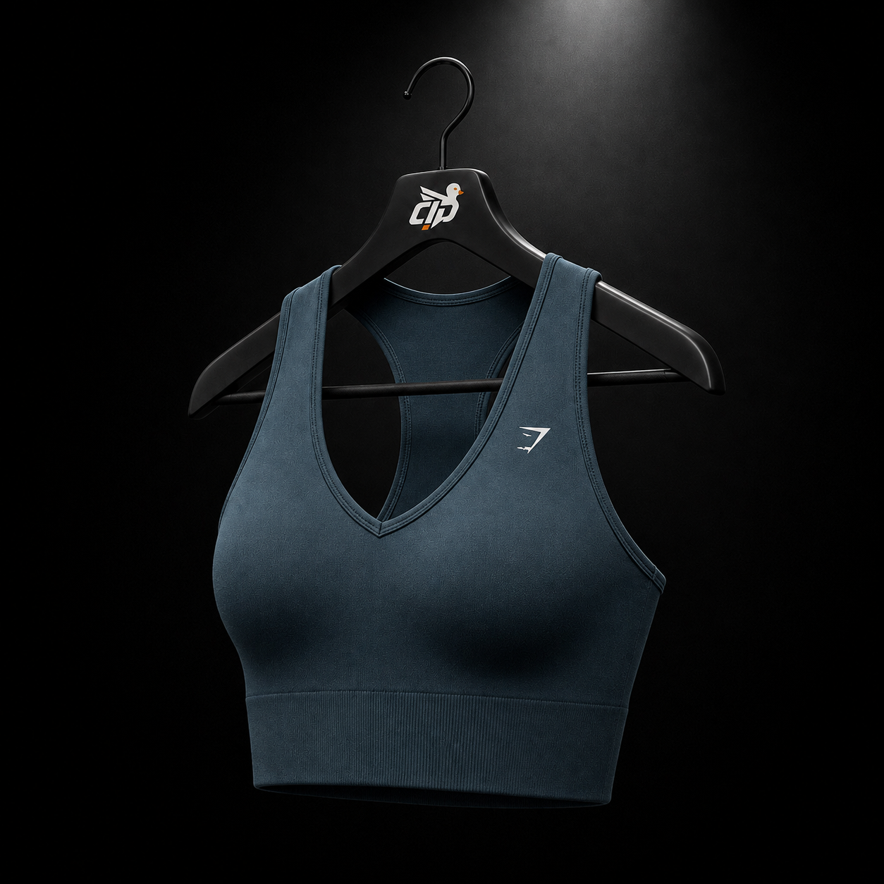 Gymshark Everyday Seamless Crop Tank GS Stealth Blue, vista trasera — Crazy!Duck Hype