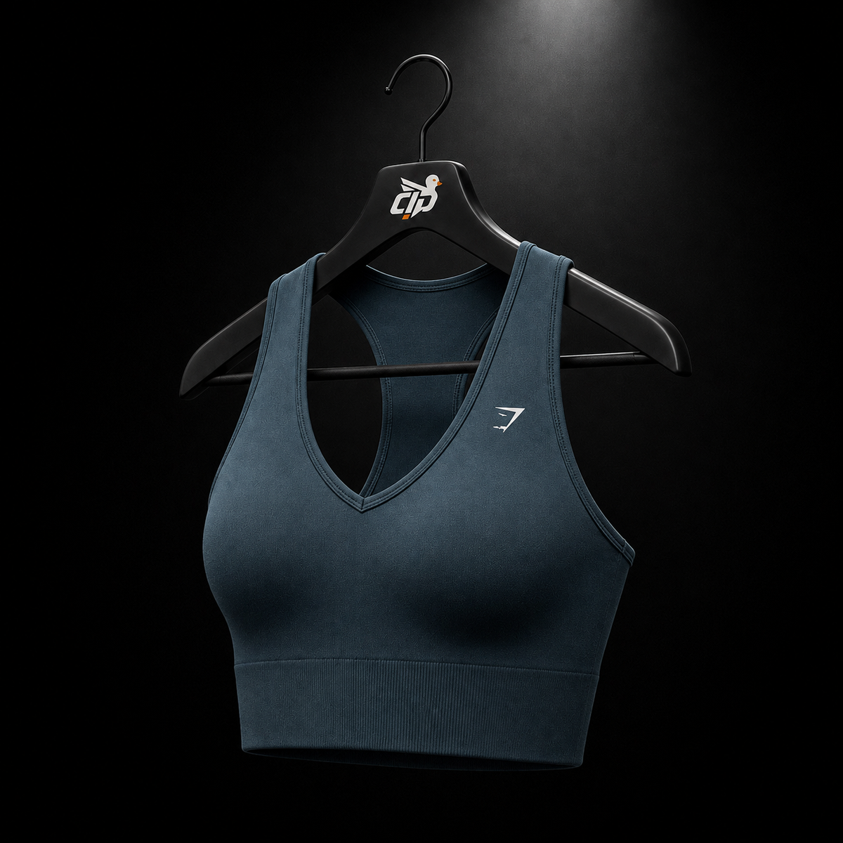 Gymshark Everyday Seamless Crop Tank GS Stealth Blue, vista trasera — Crazy!Duck Hype