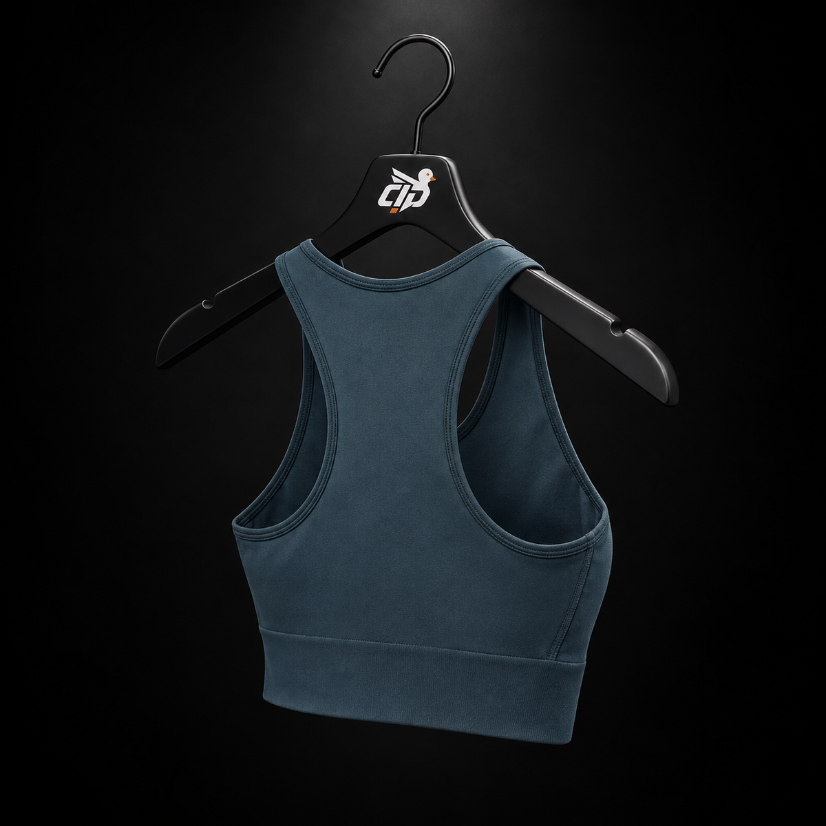 Gymshark Everyday Seamless Crop Tank Stealth Blue, vista trasera — Crazy!Duck Hype