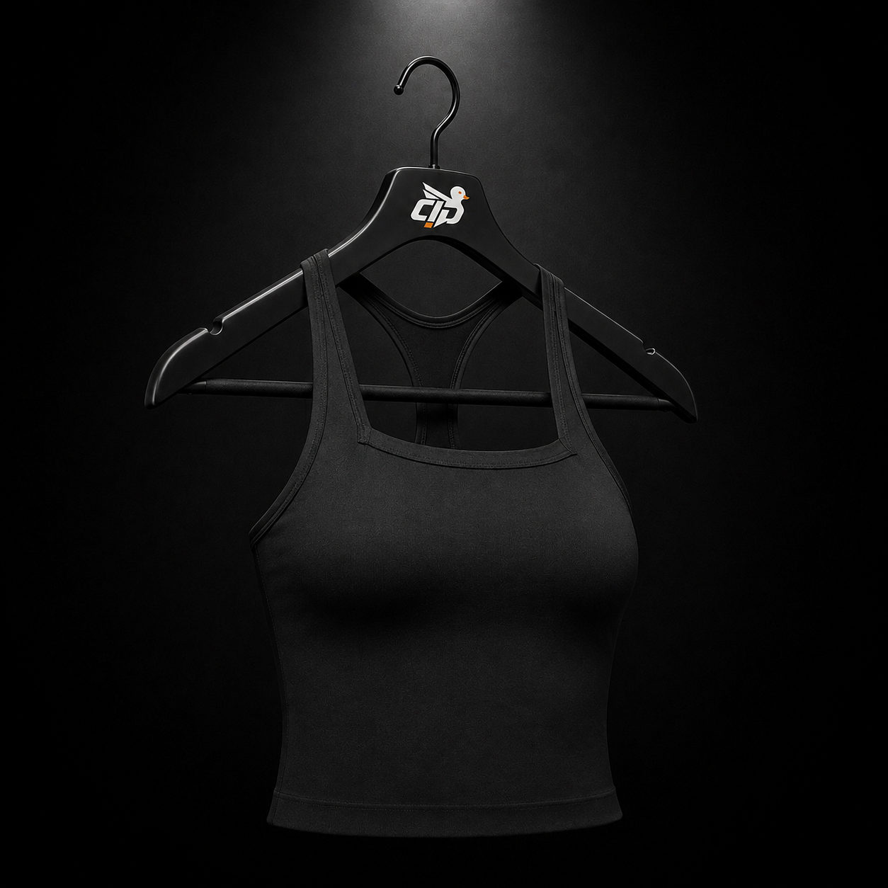 Gymshark Everyday Seamless Ribbed Midi Top Black, vista completa — Crazy!Duck Hype