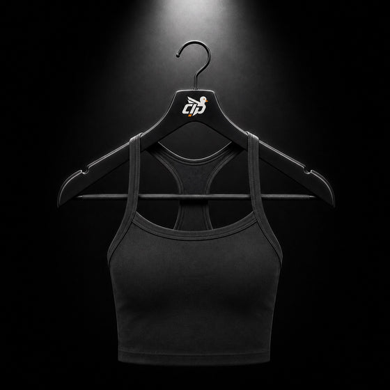Everyday Seamless Ribbed Midi Top "Black"