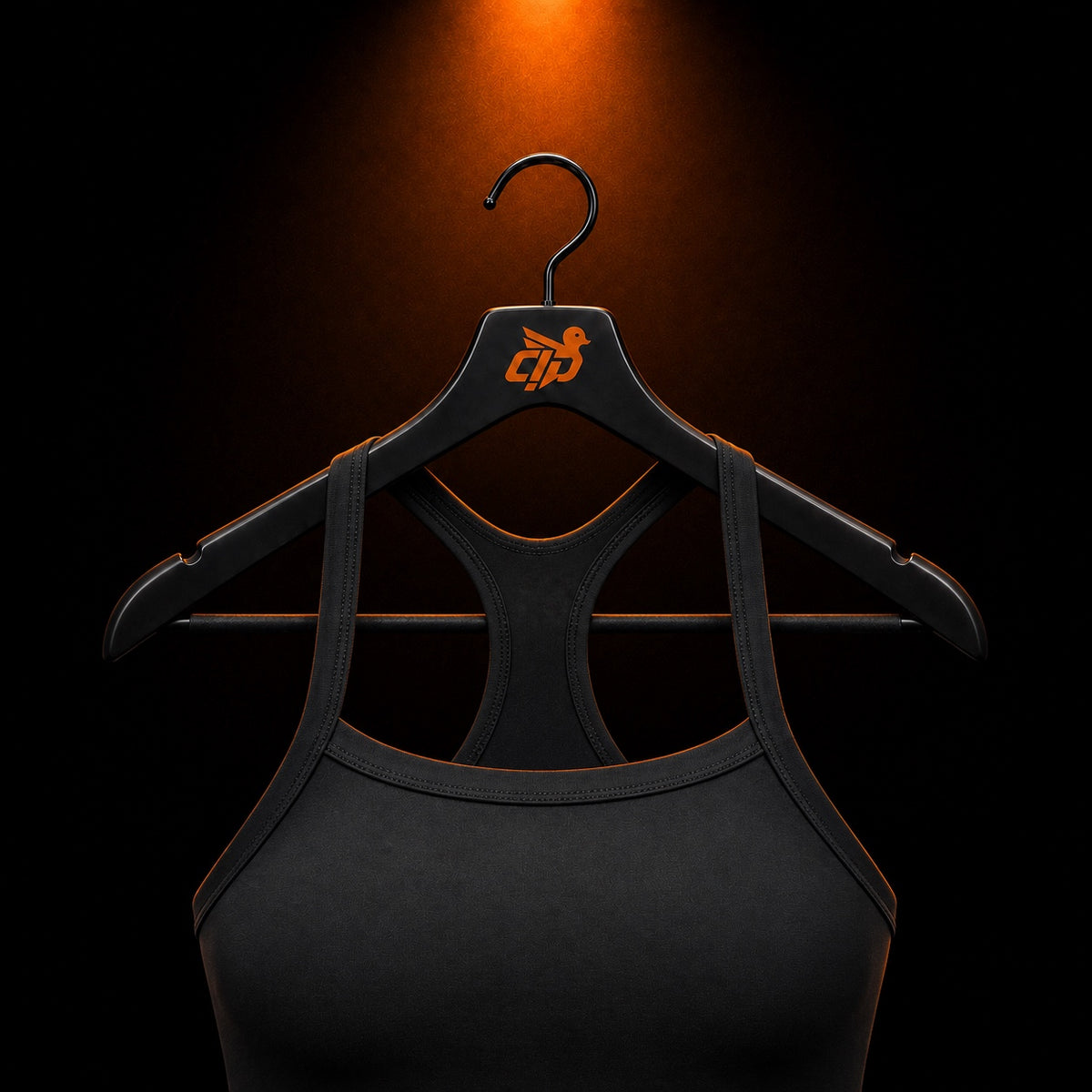 Gymshark Everyday Seamless Ribbed Midi Top Black con presentación de producto — Crazy!Duck Hype