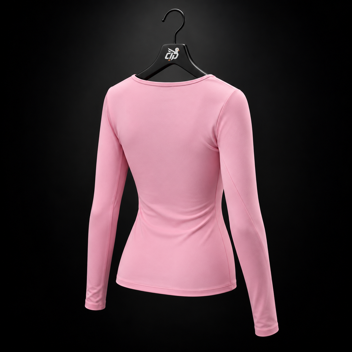 Gymshark Everyday Seamless Wide Neck Long Sleeve Top Poise Pink, vista trasera — Crazy!Duck Hype