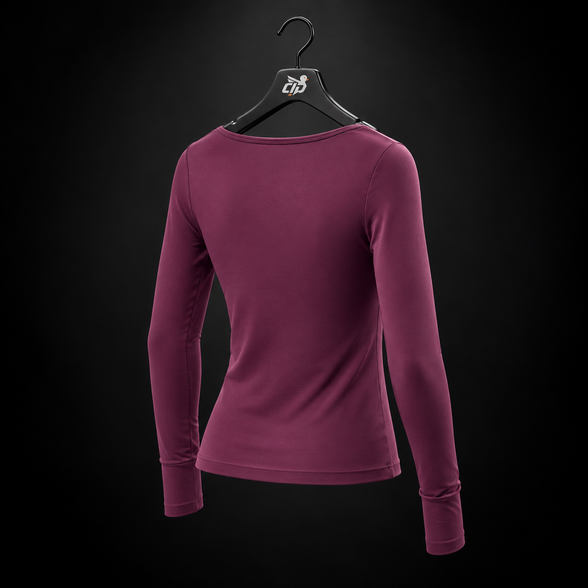 Gymshark Everyday Seamless Wide Neck Long Sleeve Top Strength Pink, vista trasera — Crazy!Duck Hype