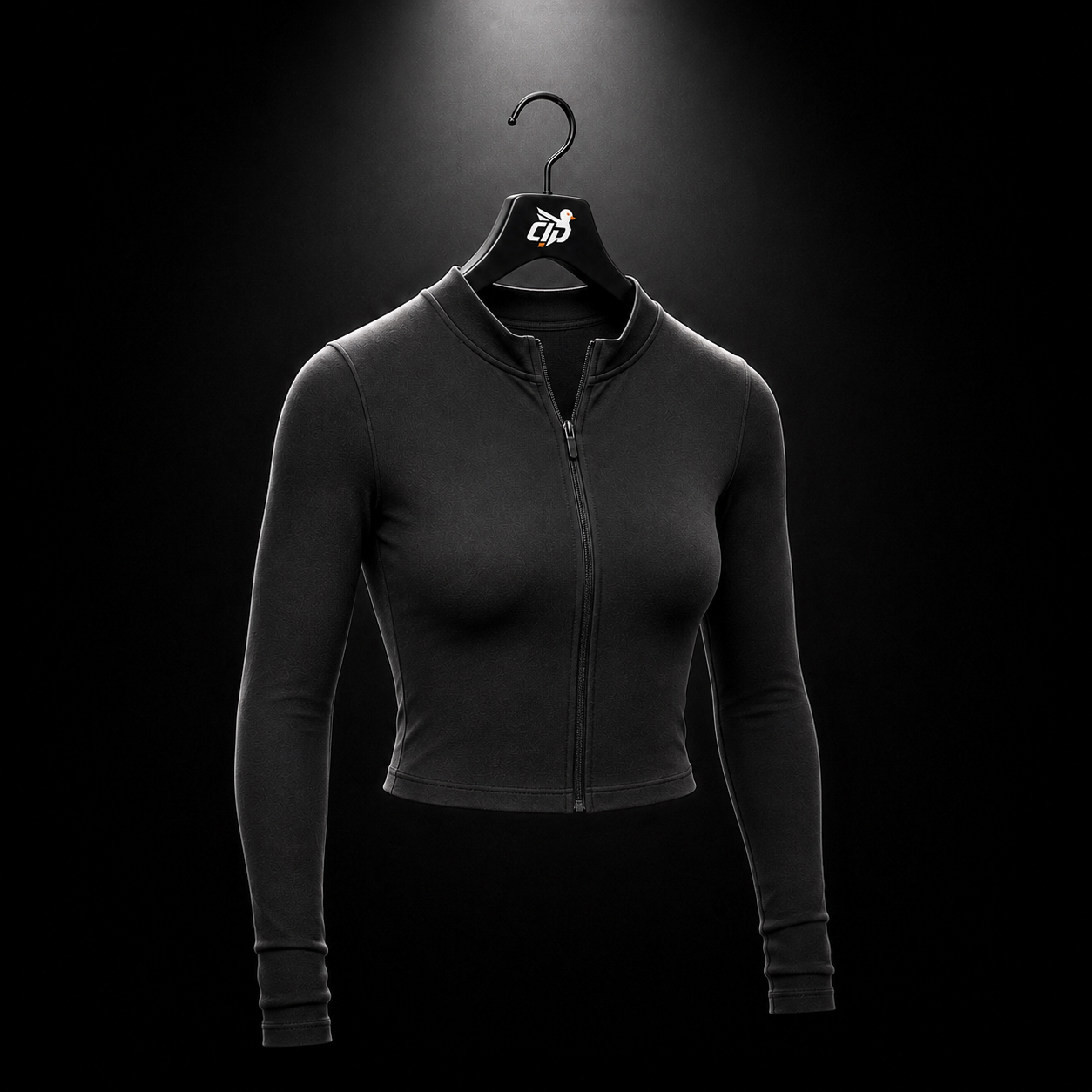 Gymshark Everyday Seamless Zip Tracktop Black, vista completa — Crazy!Duck Hype
