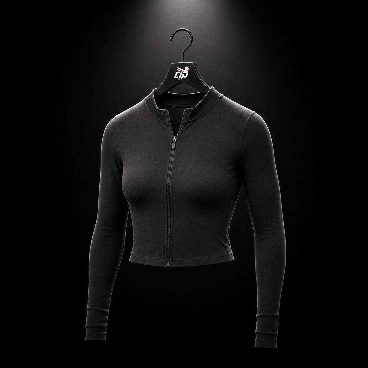 Gymshark Everyday Seamless Zip Tracktop Black, vista trasera — Crazy!Duck Hype