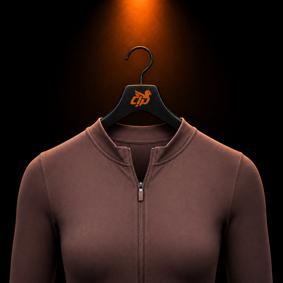 Everyday Seamless Zip Tracktop "Espresso Brown"