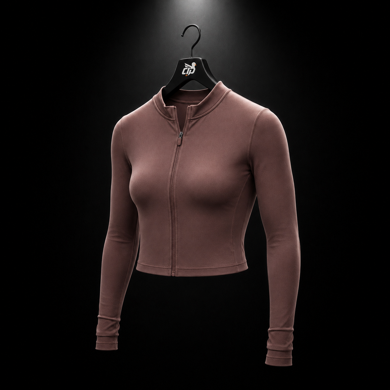 Gymshark Everyday Seamless Zip Tracktop Espresso Brown, vista trasera — Crazy!Duck Hype