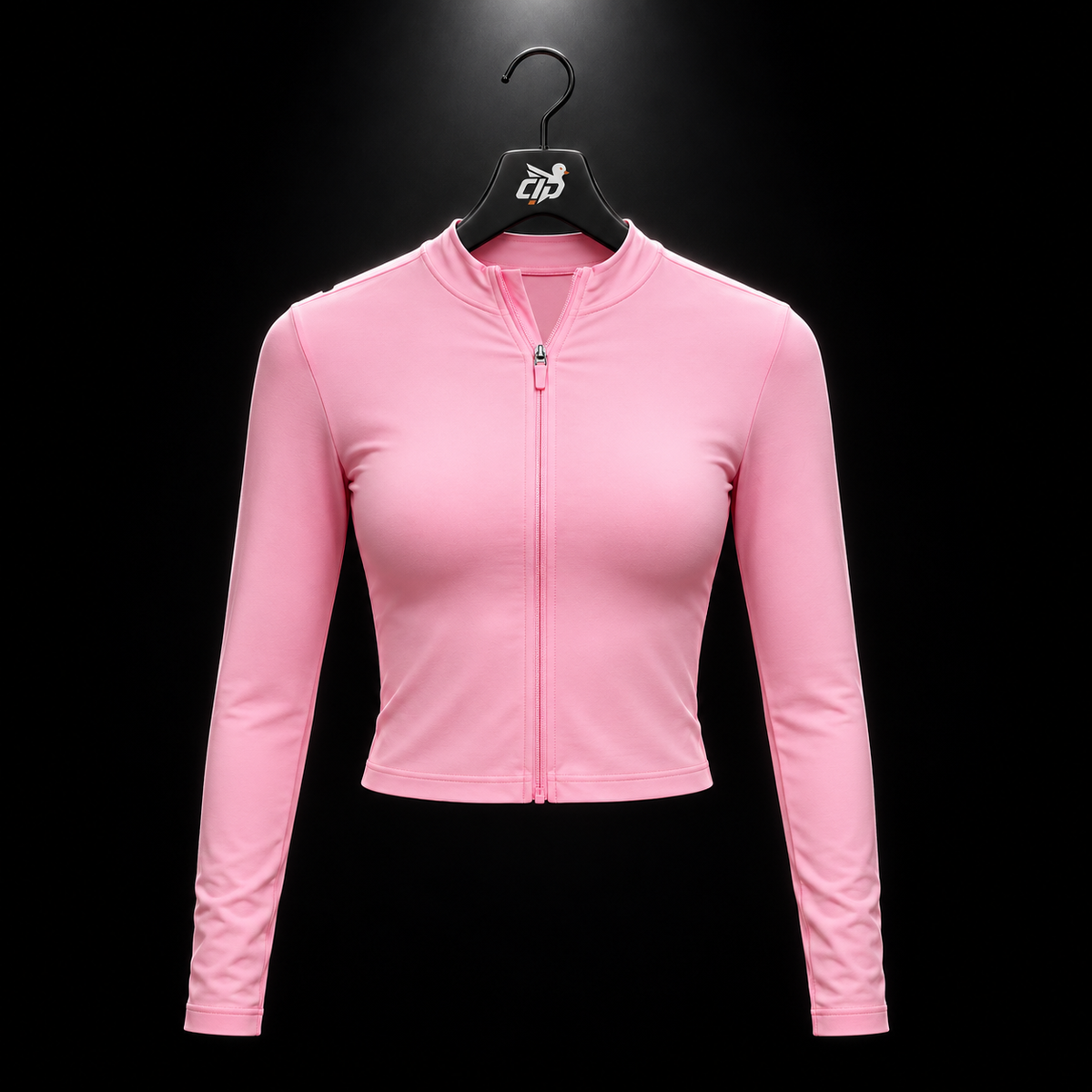 Gymshark Everyday Seamless Zip Tracktop Poise Pink, vista frontal — Crazy!Duck Hype