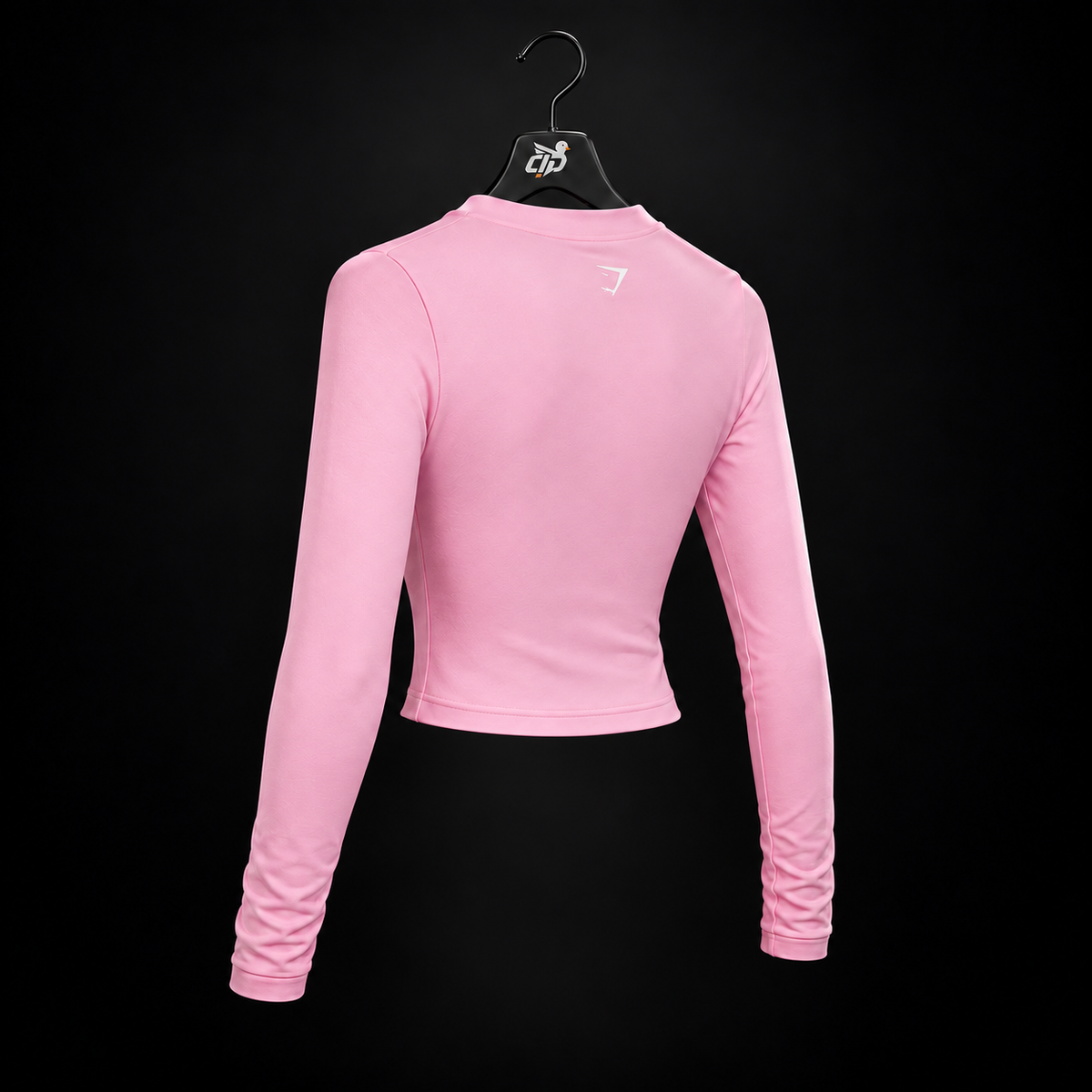 Gymshark Everyday Seamless Zip Tracktop Poise Pink, vista trasera — Crazy!Duck Hype