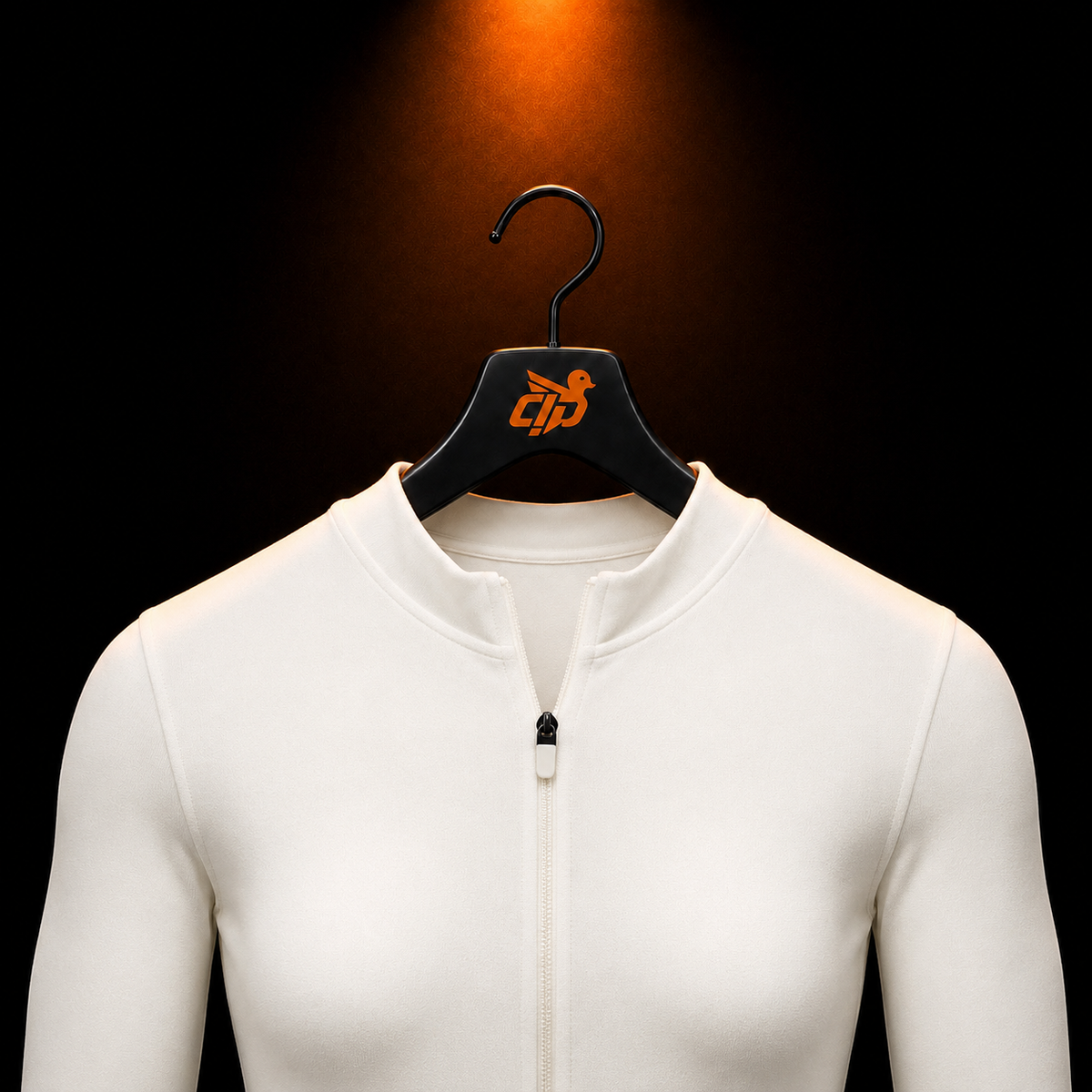 Gymshark Everyday Seamless Zip Tracktop Soft White con presentación de producto — Crazy!Duck Hype