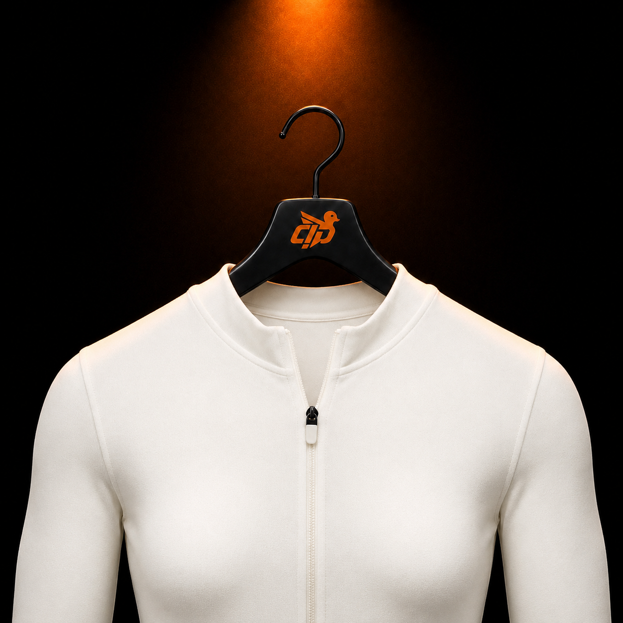 Gymshark Everyday Seamless Zip Tracktop Soft White con presentación de producto — Crazy!Duck Hype