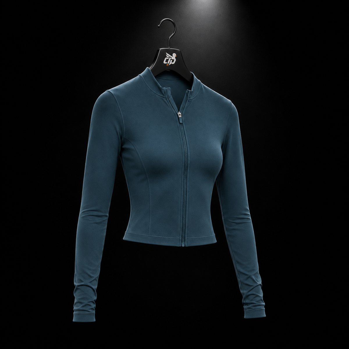 Gymshark Everyday Seamless Zip Tracktop Stealth Blue, vista completa — Crazy!Duck Hype