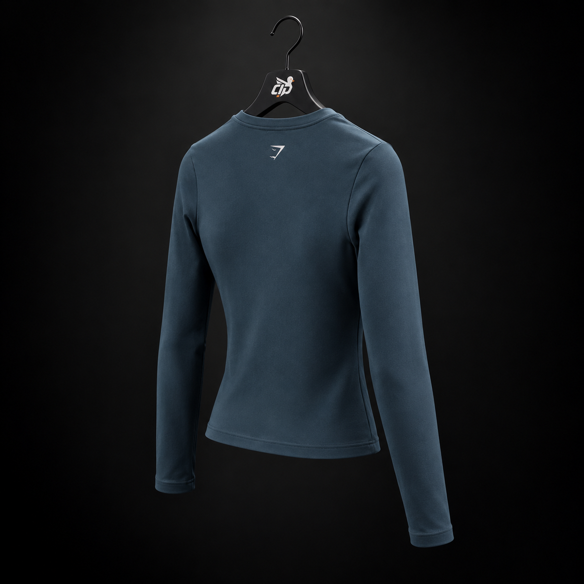 Gymshark Everyday Seamless Zip Tracktop Stealth Blue, vista trasera — Crazy!Duck Hype
