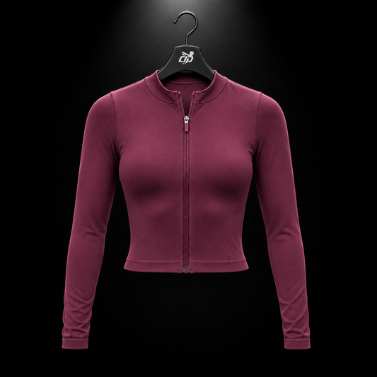 Gymshark Everyday Seamless Zip Tracktop Strength Pink, vista frontal — Crazy!Duck Hype