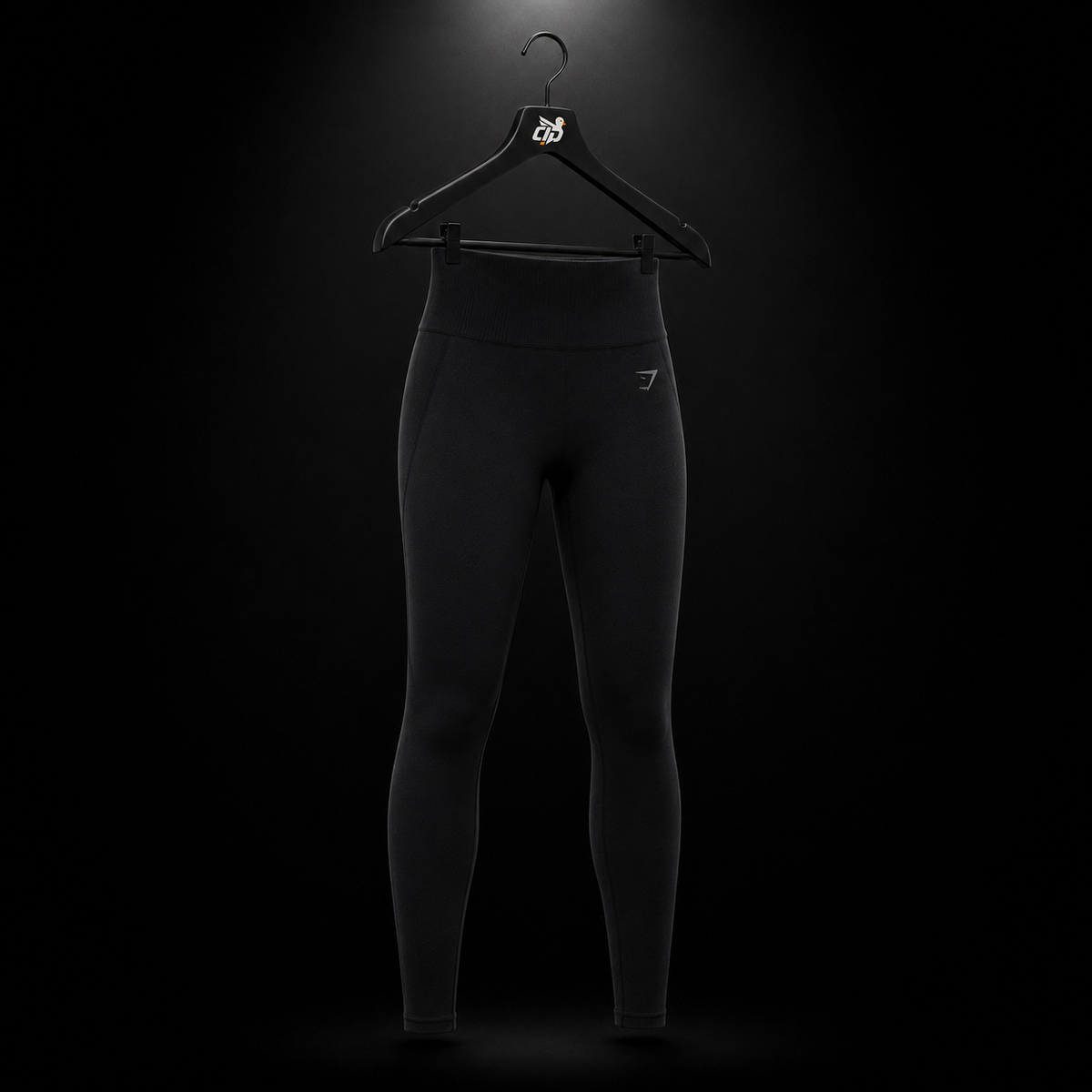 Gymshark Flex High Waisted Leggings Black, vista completa — Crazy!Duck Hype
