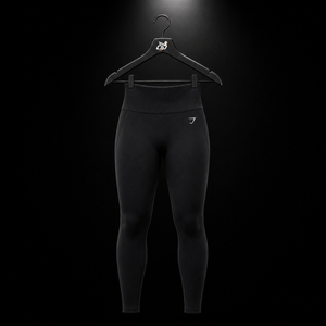 Gymshark Flex High Waisted Leggings Black, vista frontal — Crazy!Duck Hype