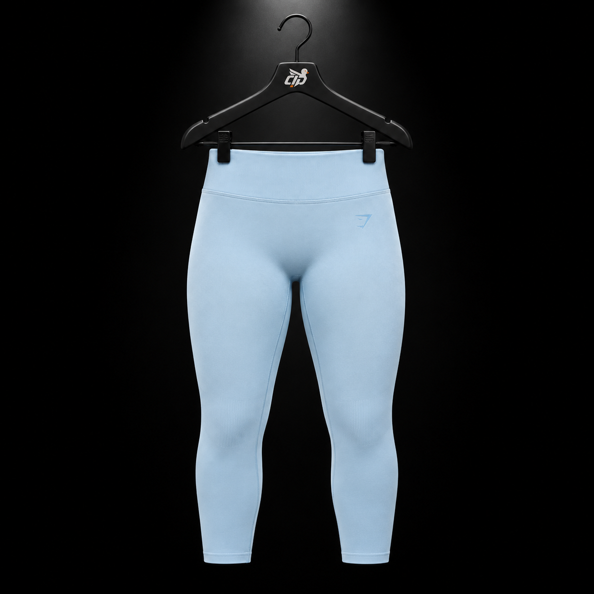 Gymshark Lift Seamless 2.0 Mid-Rise Leggings Chilled Blue, vista frontal — Crazy!Duck Hype