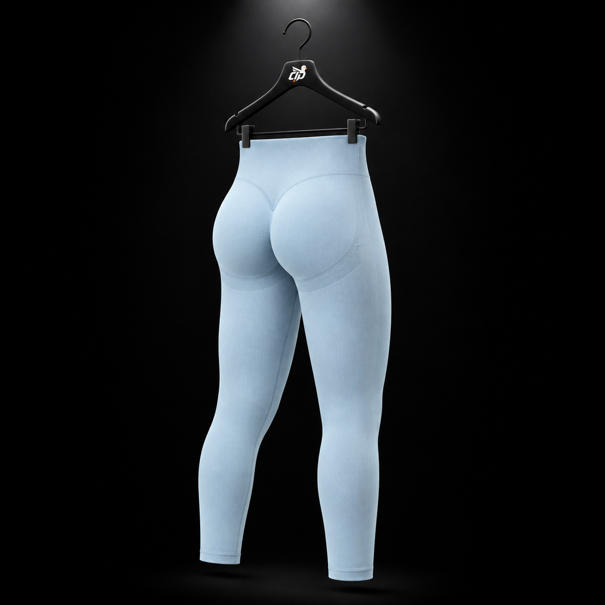 Gymshark Lift Seamless 2.0 Mid-Rise Leggings Chilled Blue, vista trasera — Crazy!Duck Hype