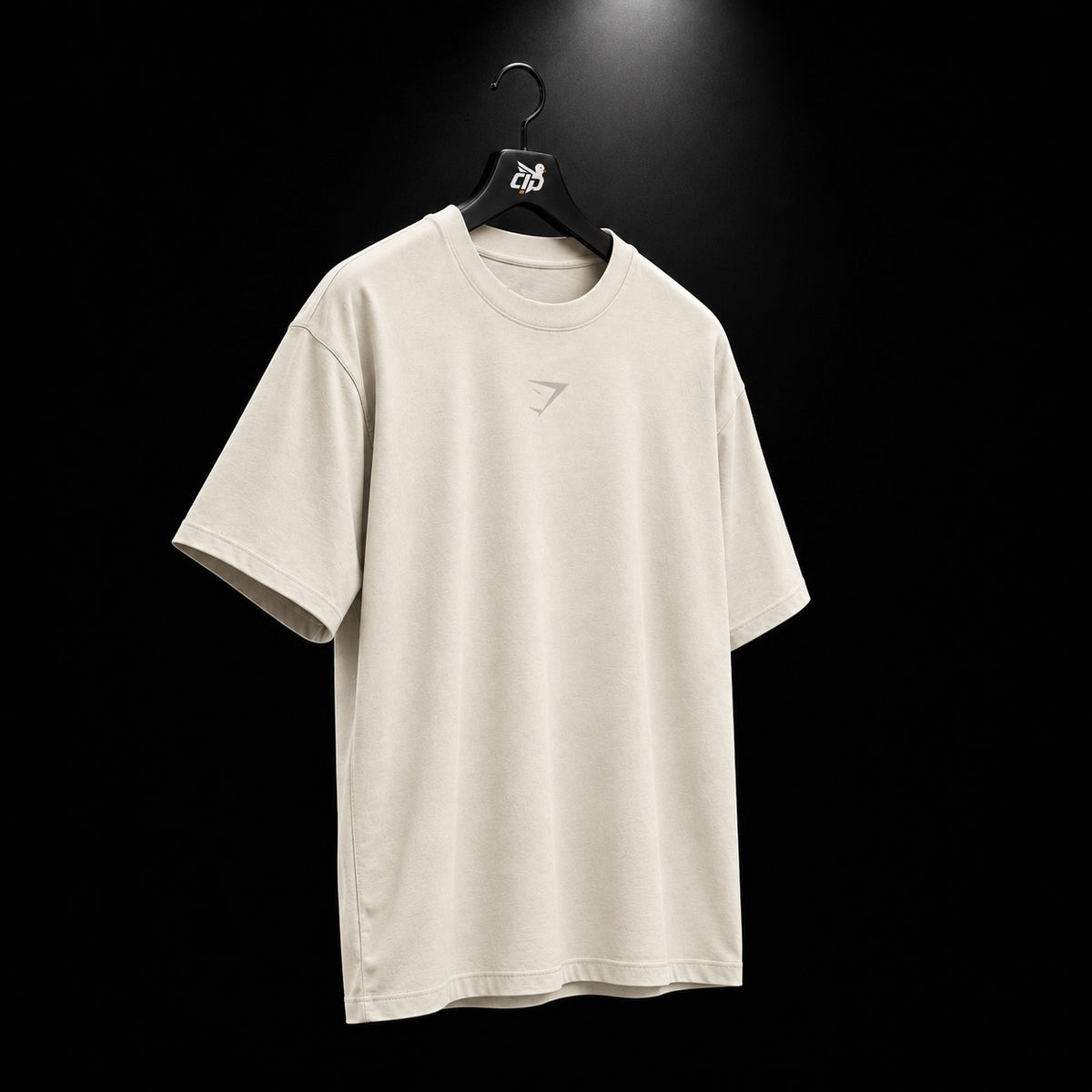 Gymshark Power T-Shirt Bros Chalk Marl, vista completa — Crazy!Duck Hype