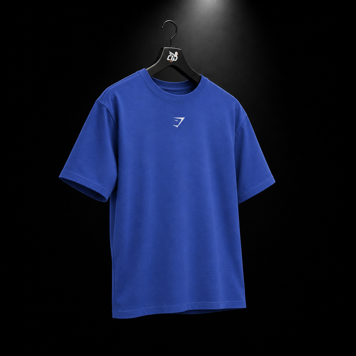 Gymshark Power T-Shirt Chilled Blue, vista completa — Crazy!Duck Hype