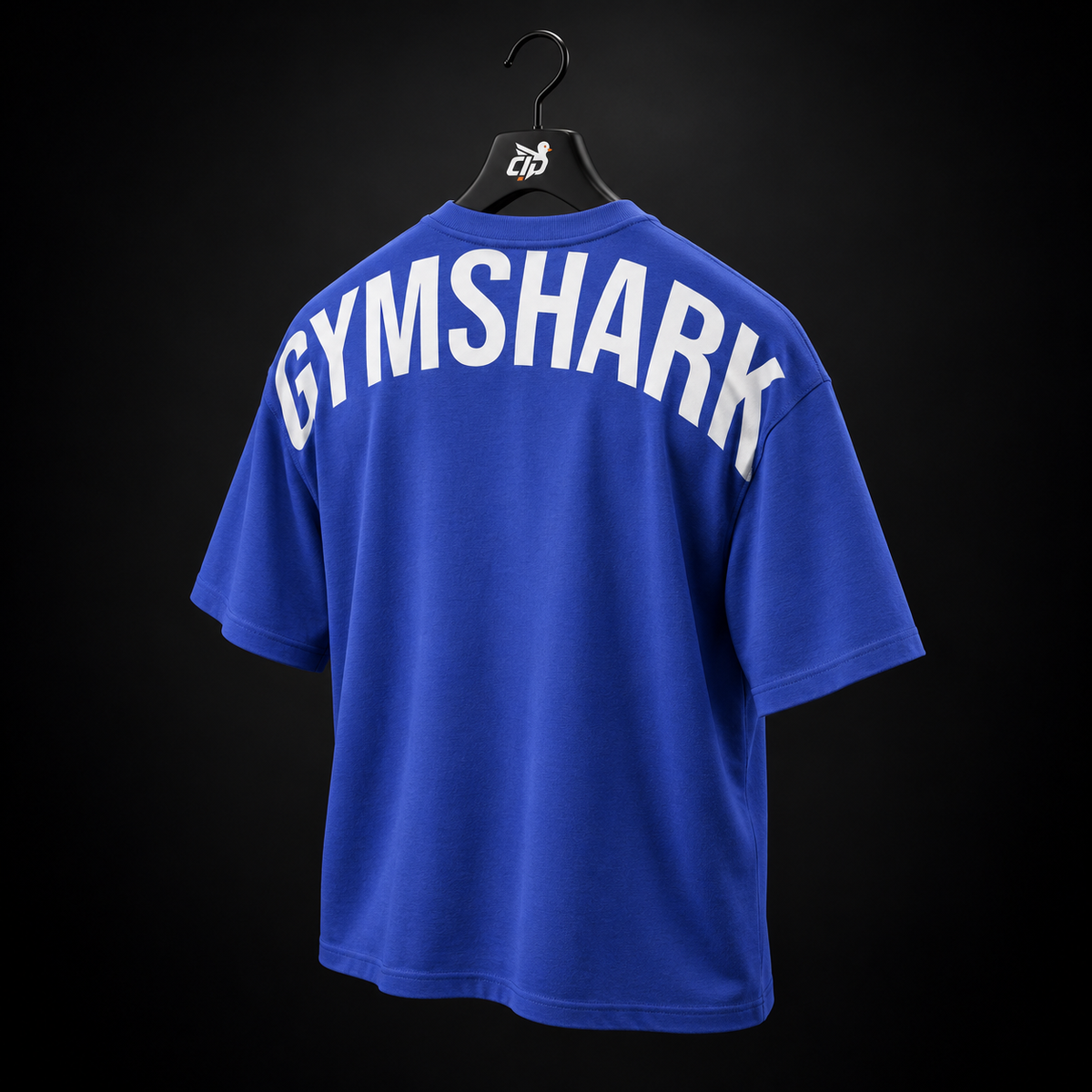 Gymshark Power T-Shirt Chilled Blue, vista trasera — Crazy!Duck Hype