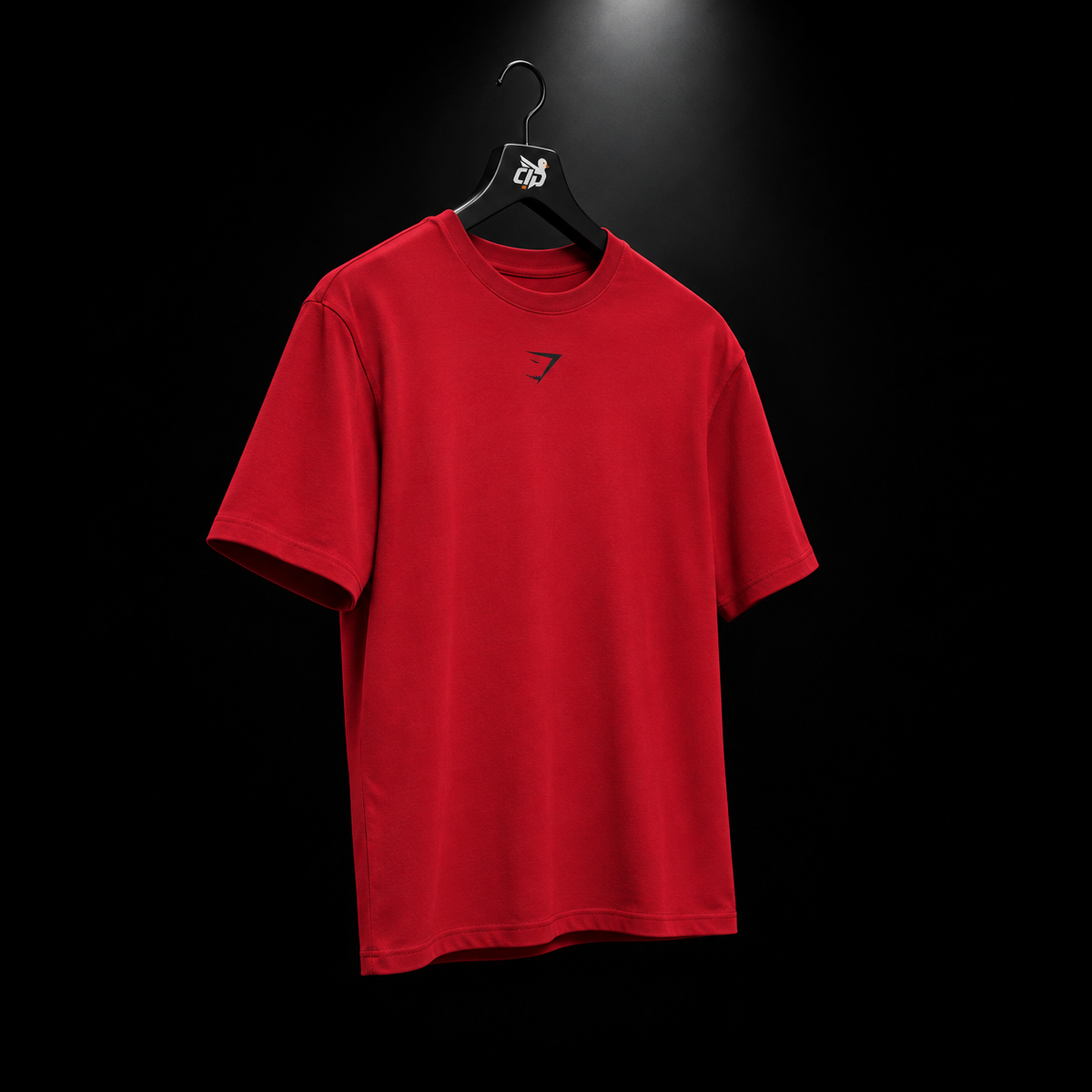 Gymshark Power T-Shirt Conditioning Red, vista completa — Crazy!Duck Hype