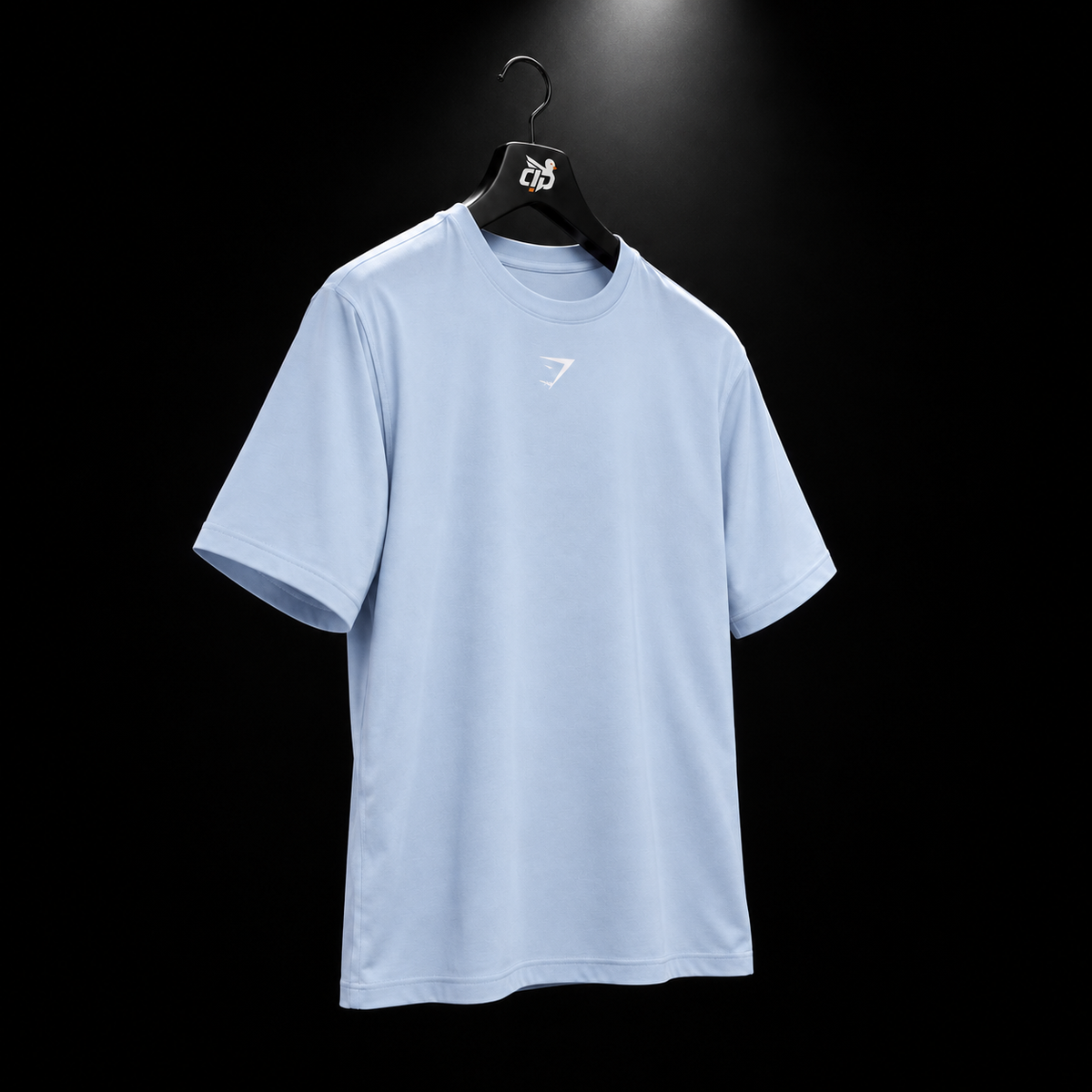 Gymshark Power T-Shirt Tranquil Blue, vista completa — Crazy!Duck Hype