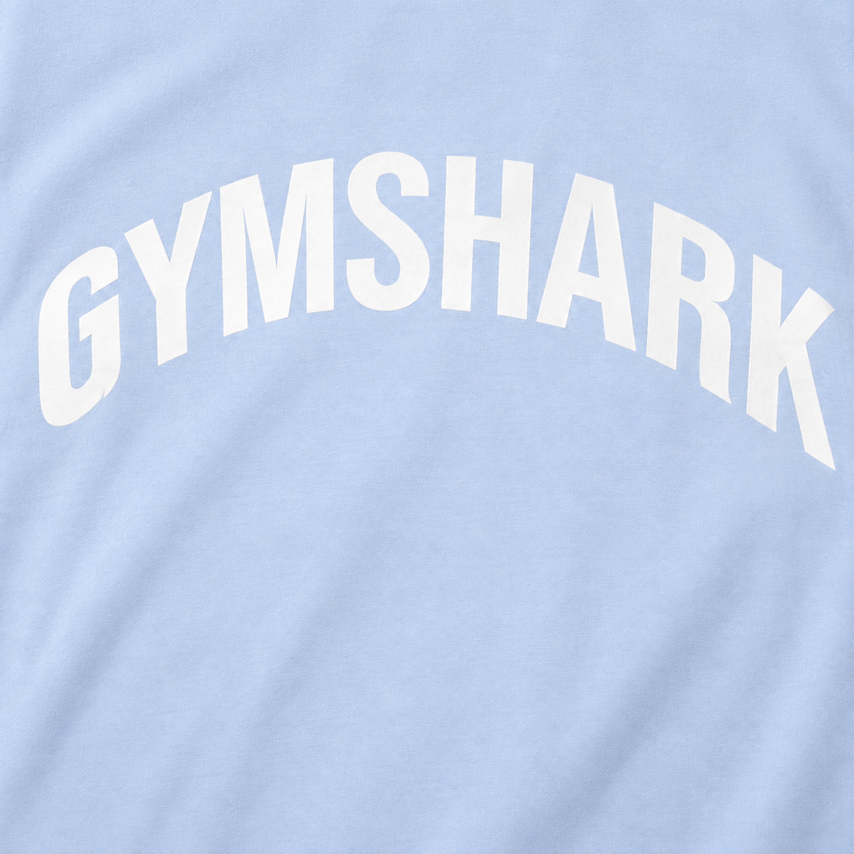 Gymshark Power T-Shirt Tranquil Blue, detalle de estampado y diseño — Crazy!Duck Hype