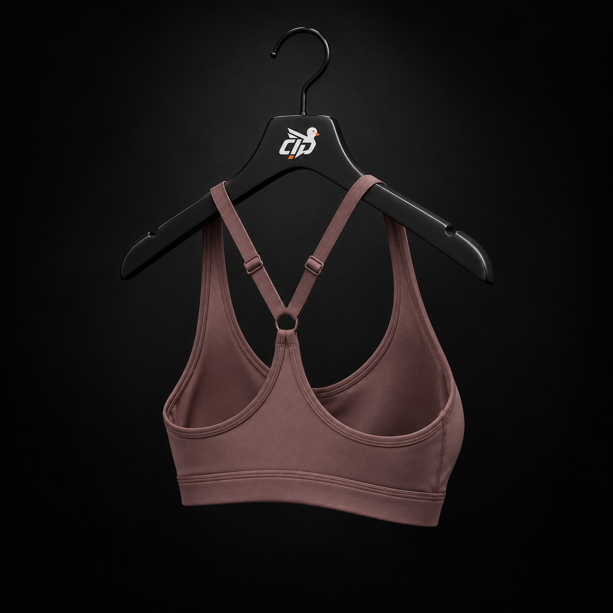 Gymshark Ruched Sports Bra Espresso Brown, vista trasera — Crazy!Duck Hype