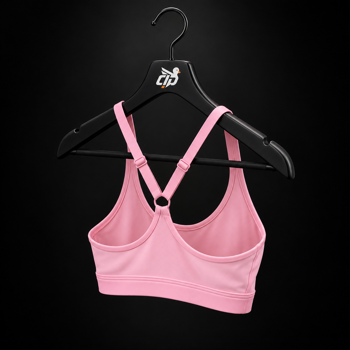 Gymshark Ruched Sports Bra Poise Pink, vista trasera — Crazy!Duck Hype