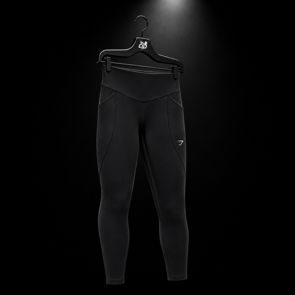 Gymshark Running Pocket Leggings Black, vista completa — Crazy!Duck Hype