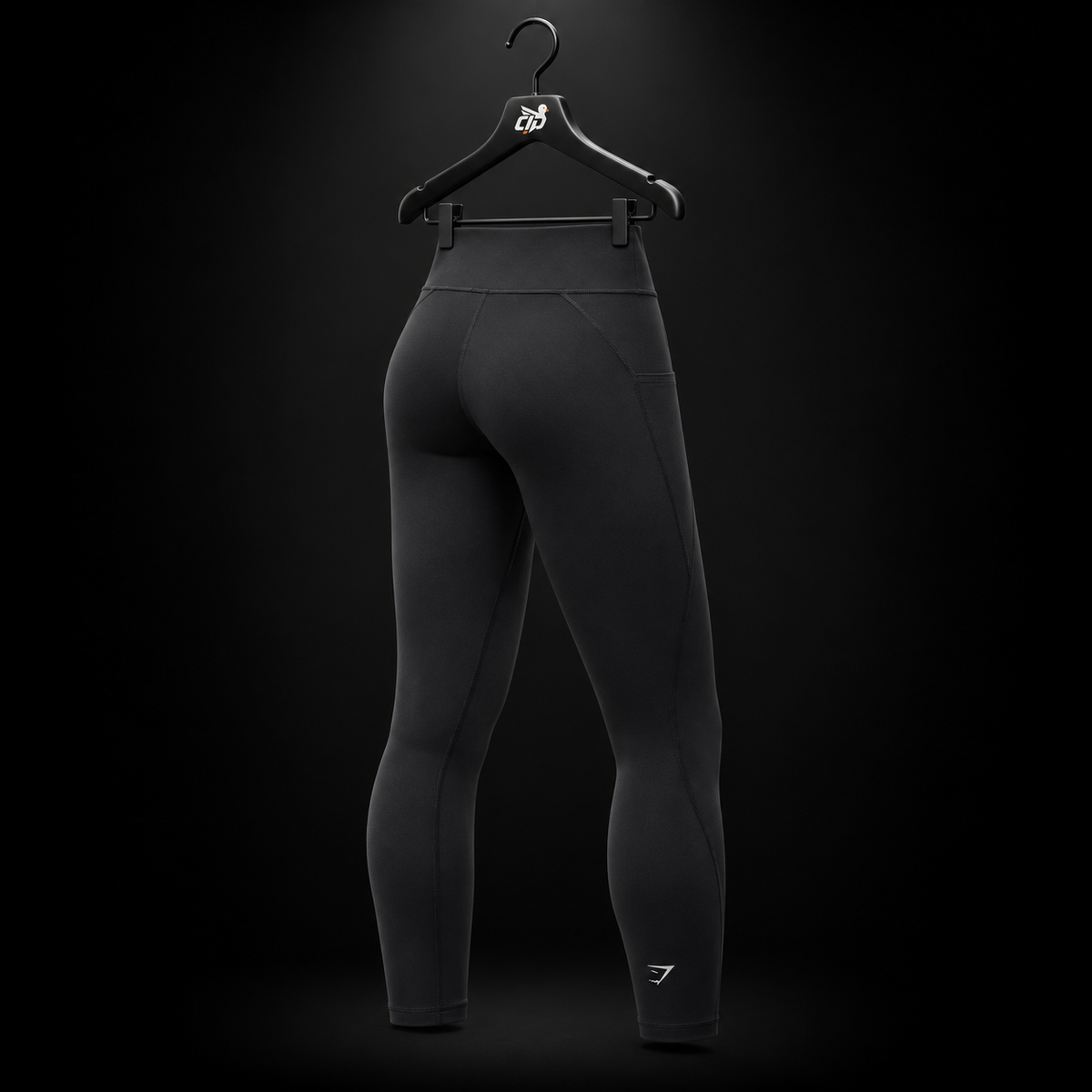 Gymshark Running Pocket Leggings Black, vista trasera — Crazy!Duck Hype