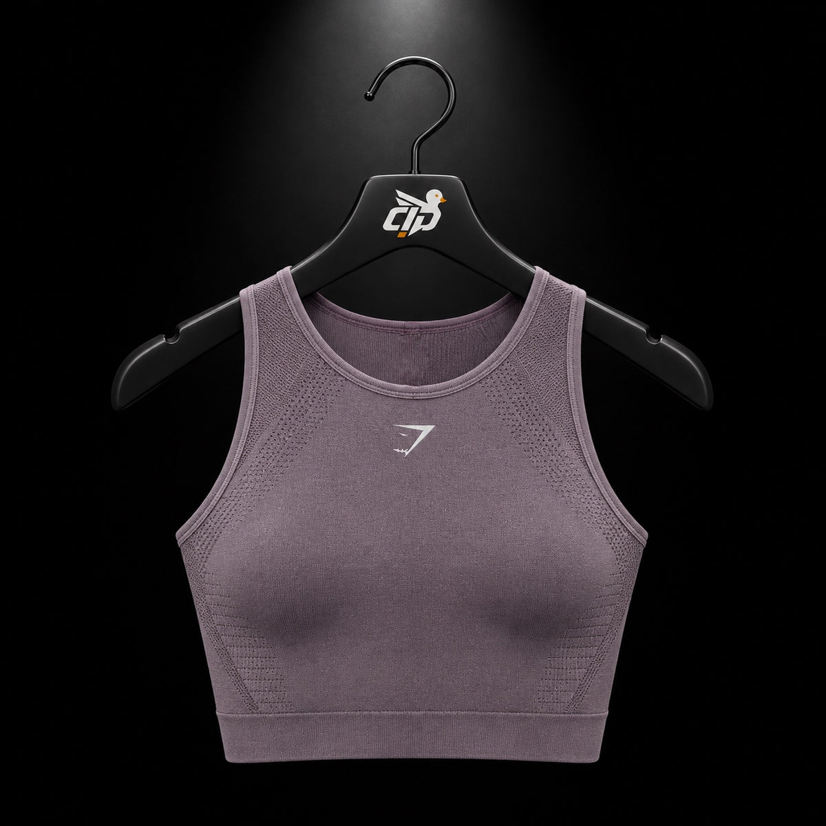 Gymshark Running Seamless Tank Dusk Purple/Walnut Mauve, vista frontal — Crazy!Duck Hype