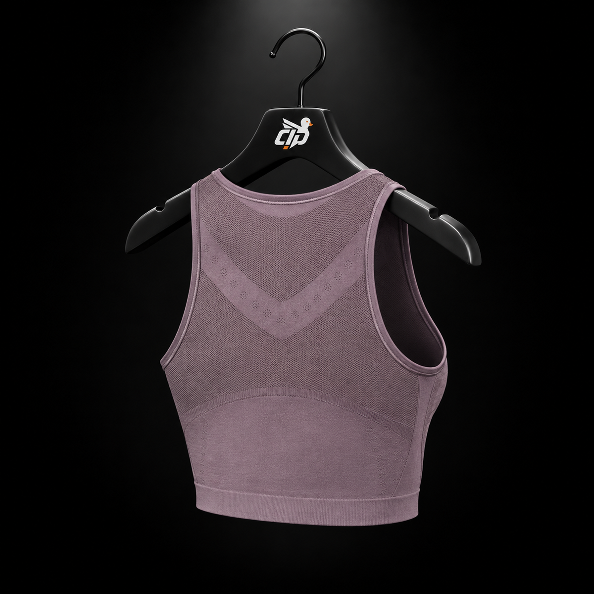 Gymshark Running Seamless Tank Dusk Purple/Walnut Mauve, vista trasera — Crazy!Duck Hype