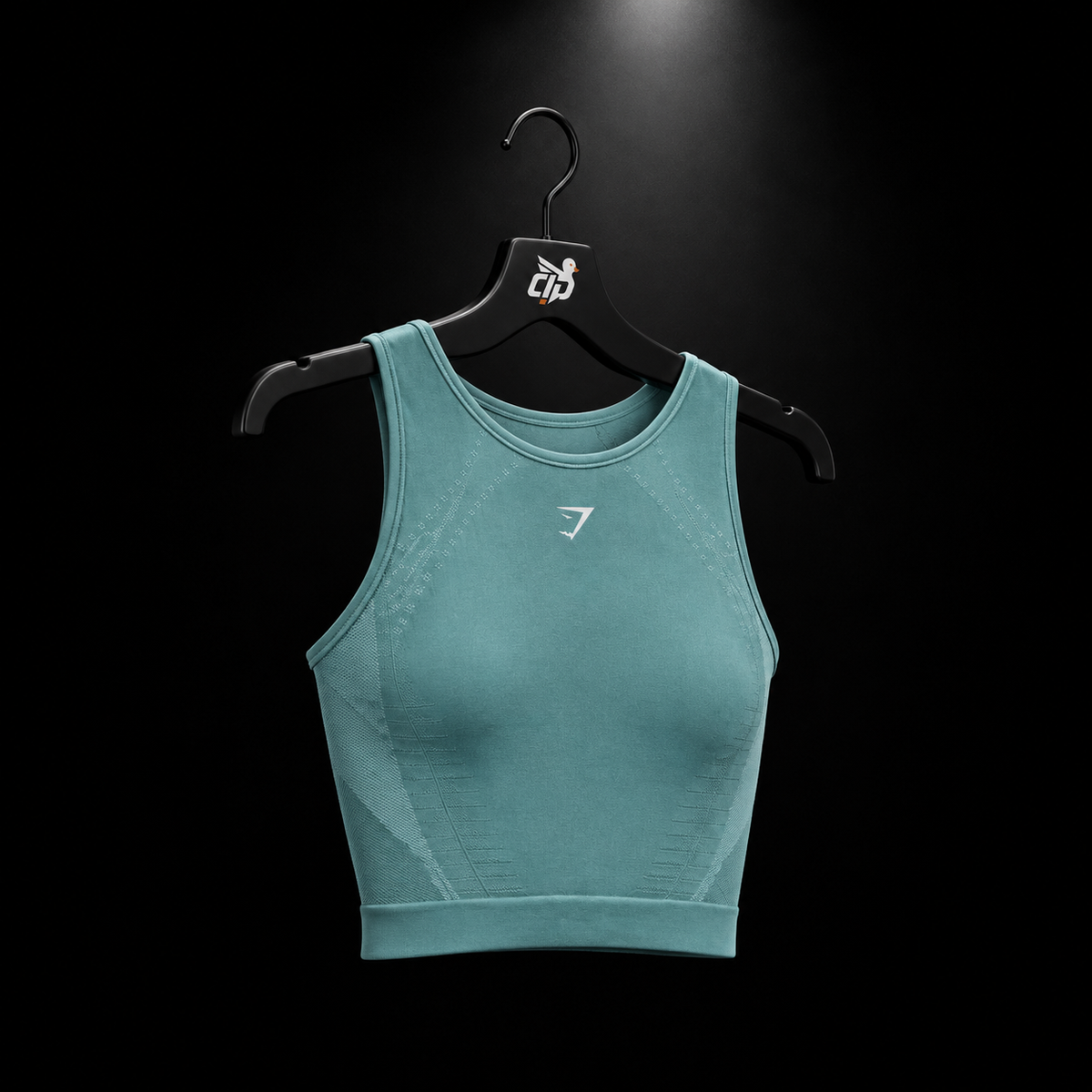 Gymshark Running Seamless Tank Storm Blue/Lifestyle Blue, vista completa — Crazy!Duck Hype