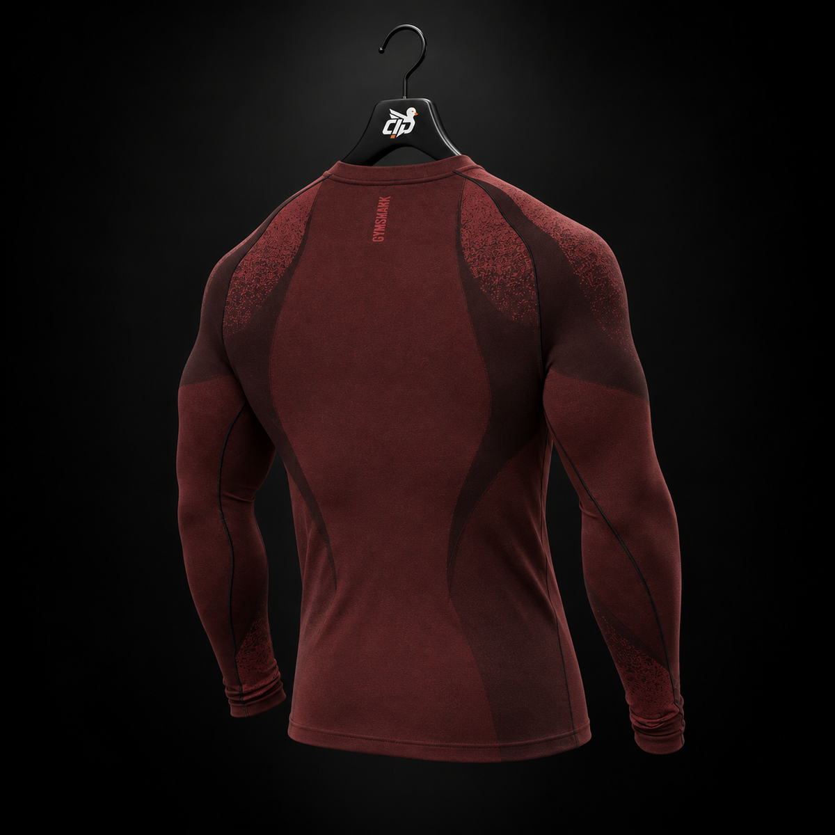 Gymshark Shadow Seamless T-Shirt Sets Red, vista trasera — Crazy!Duck Hype