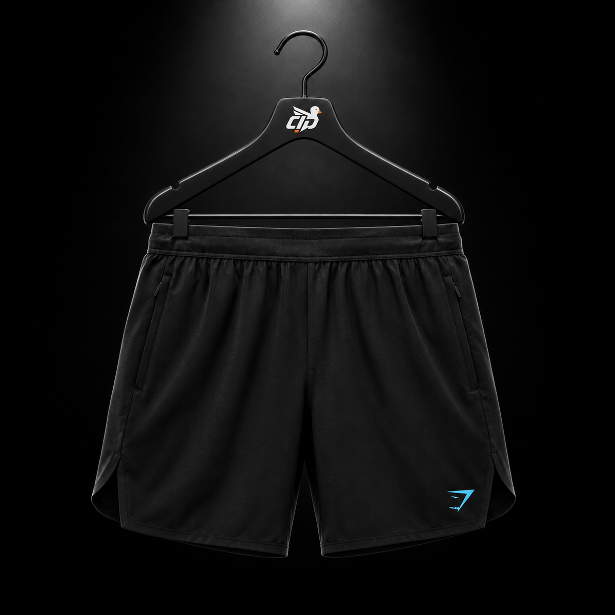 Gymshark Shorts Fit Repeat 6, vista frontal — Crazy!Duck Hype