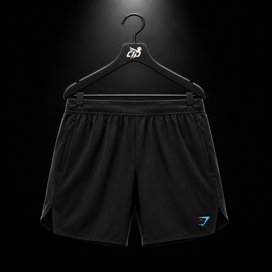 Gymshark Shorts Fit Repeat 6, vista frontal — Crazy!Duck Hype