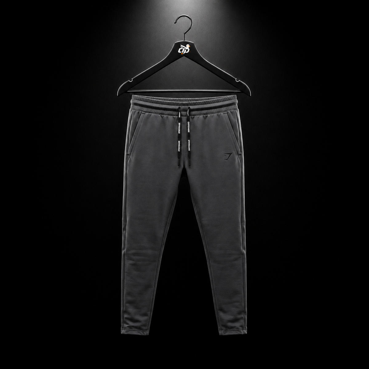Gymshark Sport Joggers Dark Grey, vista frontal — Crazy!Duck Hype