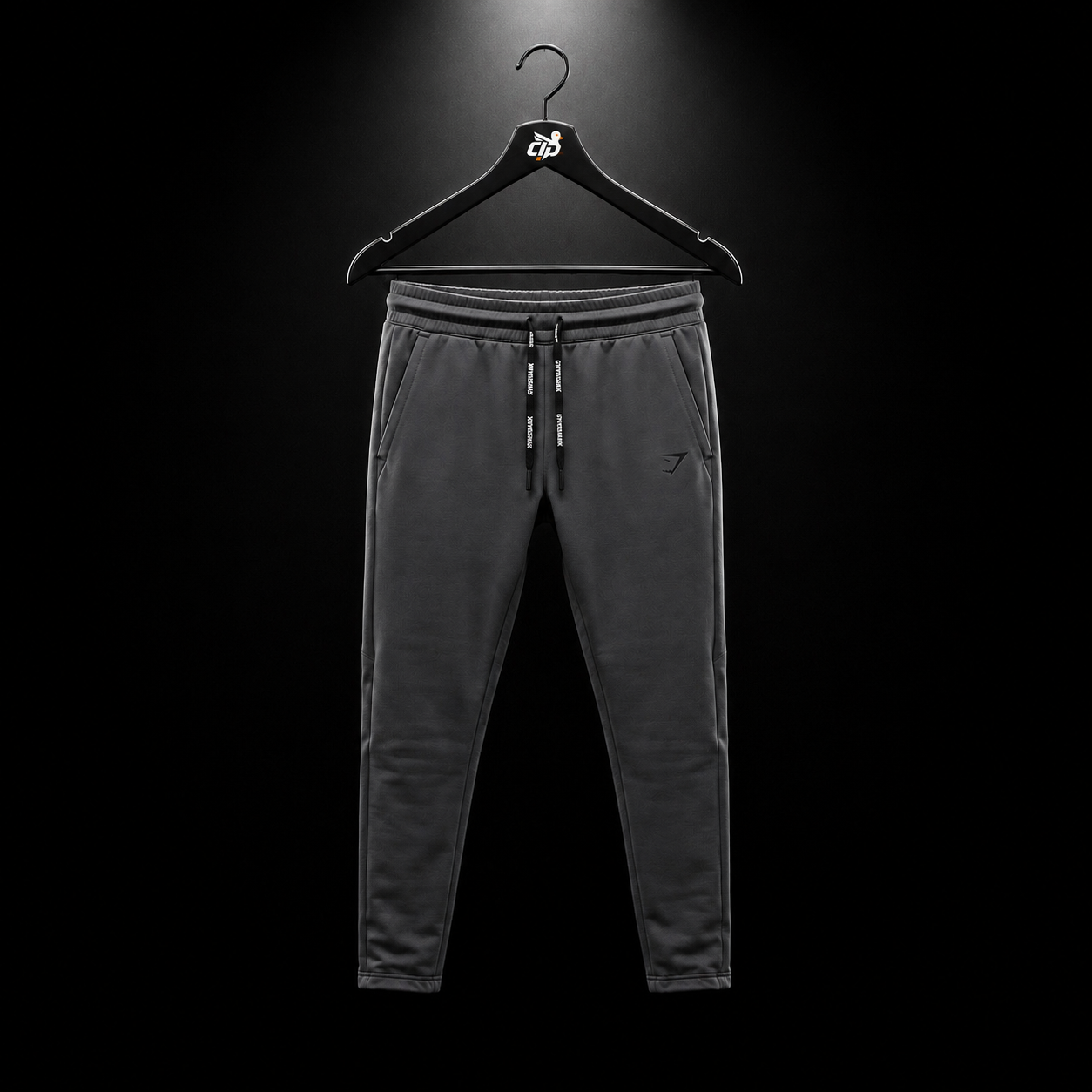 Gymshark Sport Joggers Dark Grey, vista frontal — Crazy!Duck Hype