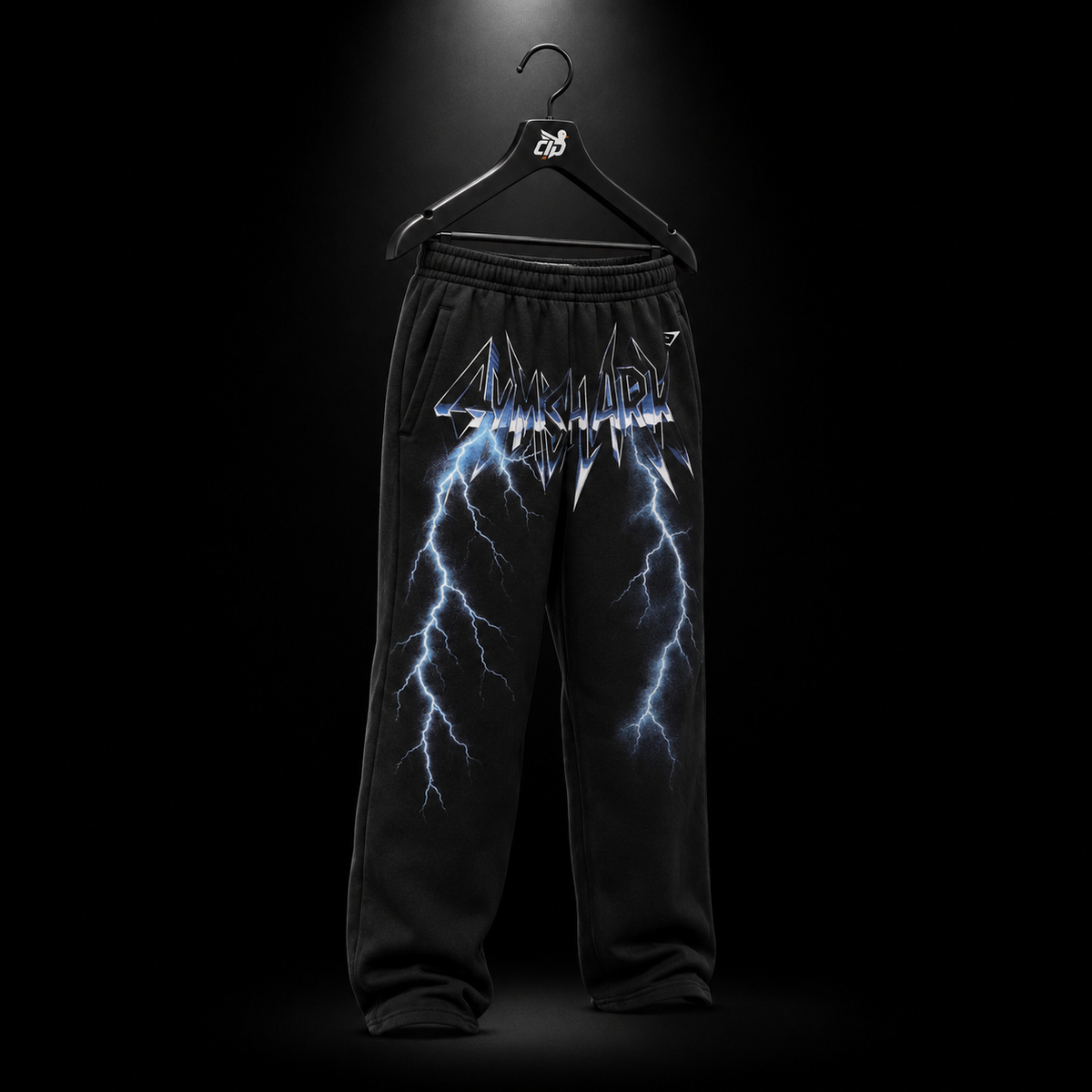 Gymshark Straight Leg Pants Eagle Band Style Graphic, vista completa — Crazy!Duck Hype