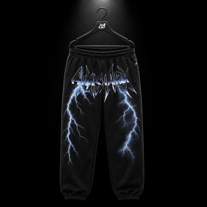 Gymshark Straight Leg Pants Eagle Band Style Graphic, vista frontal — Crazy!Duck Hype